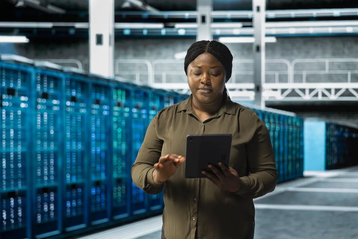 NCS database management specialists reviewing data infrastructure