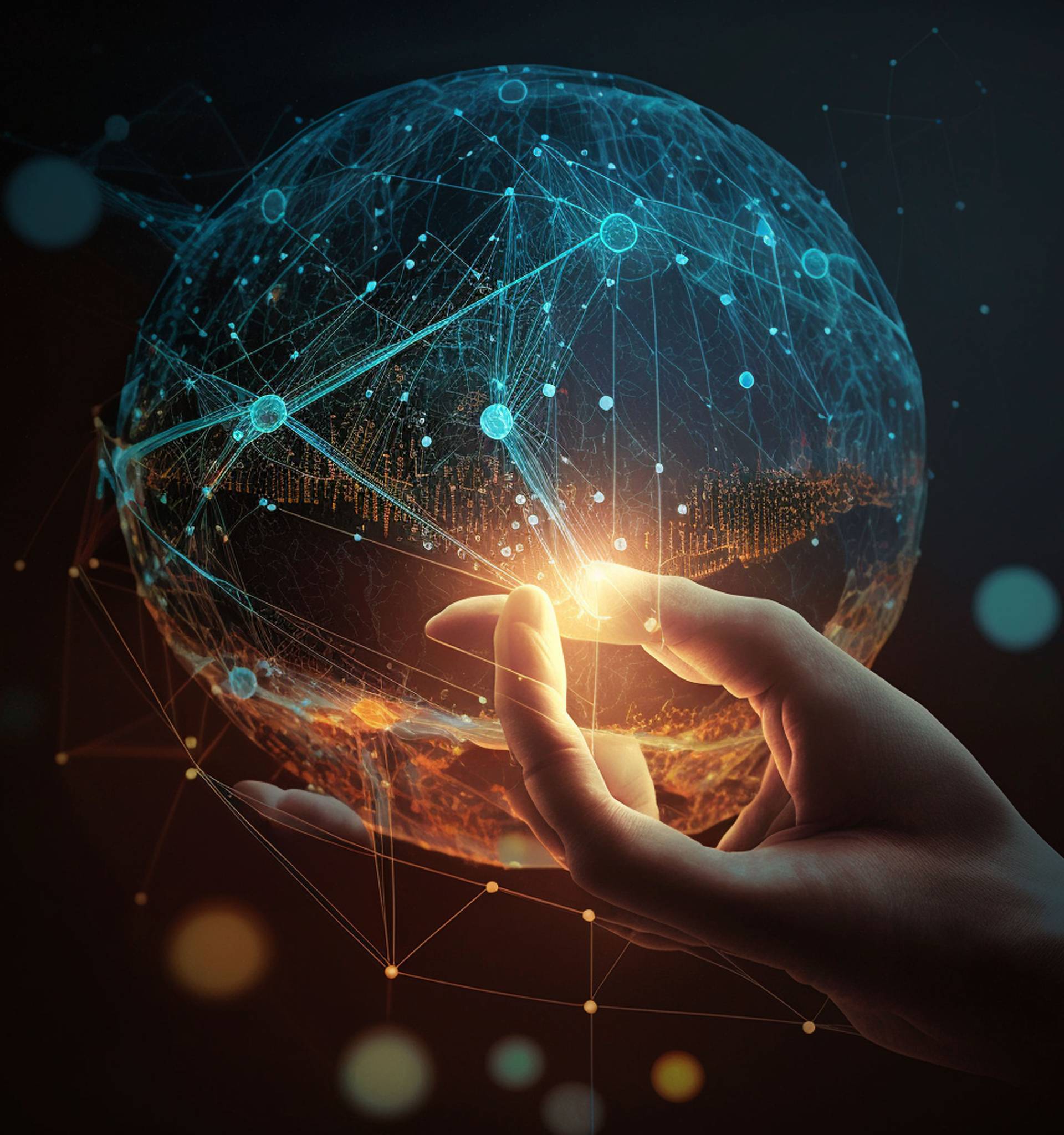Connected data globe representing NCS London's AI-first transformation work